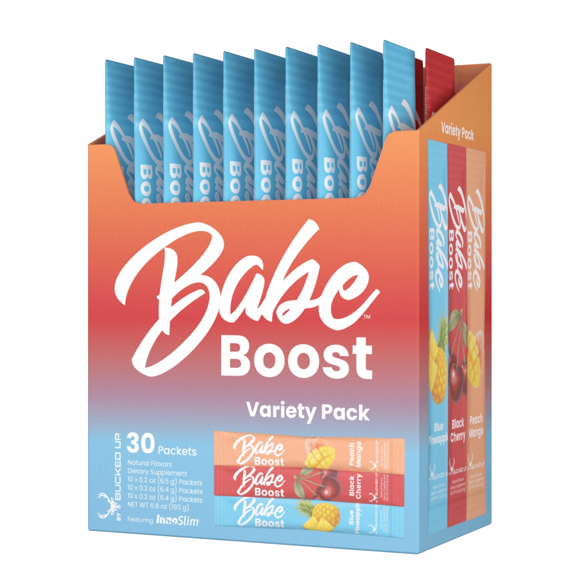 Image of Babe Boost - 30 Count - Flavor - Variety Pack (10 of each - Black Cherry, Blue Pineapple, and Peach Mango) - 2 / 6