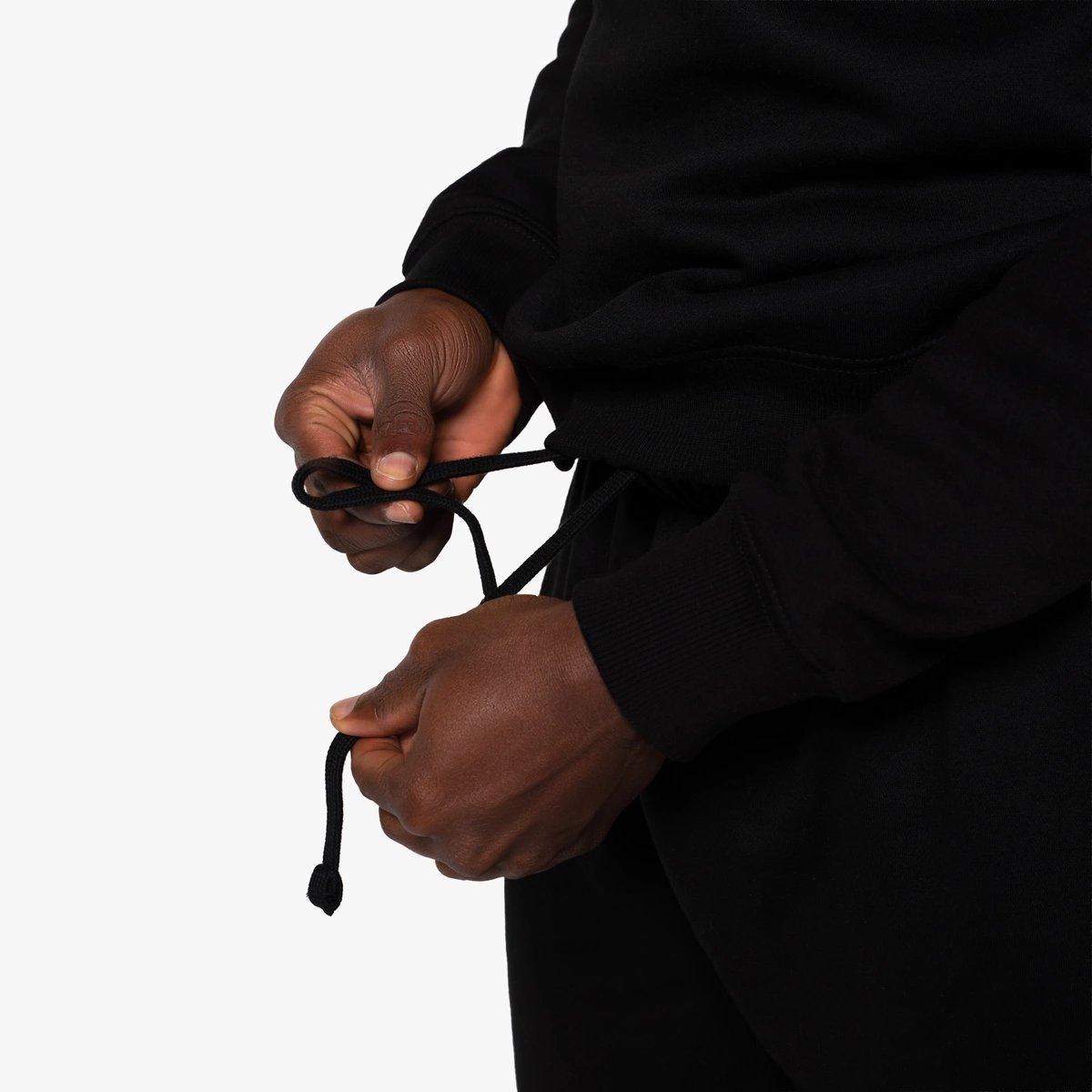 Image of Basic Joggers - Men's - Color - Black - White Logo