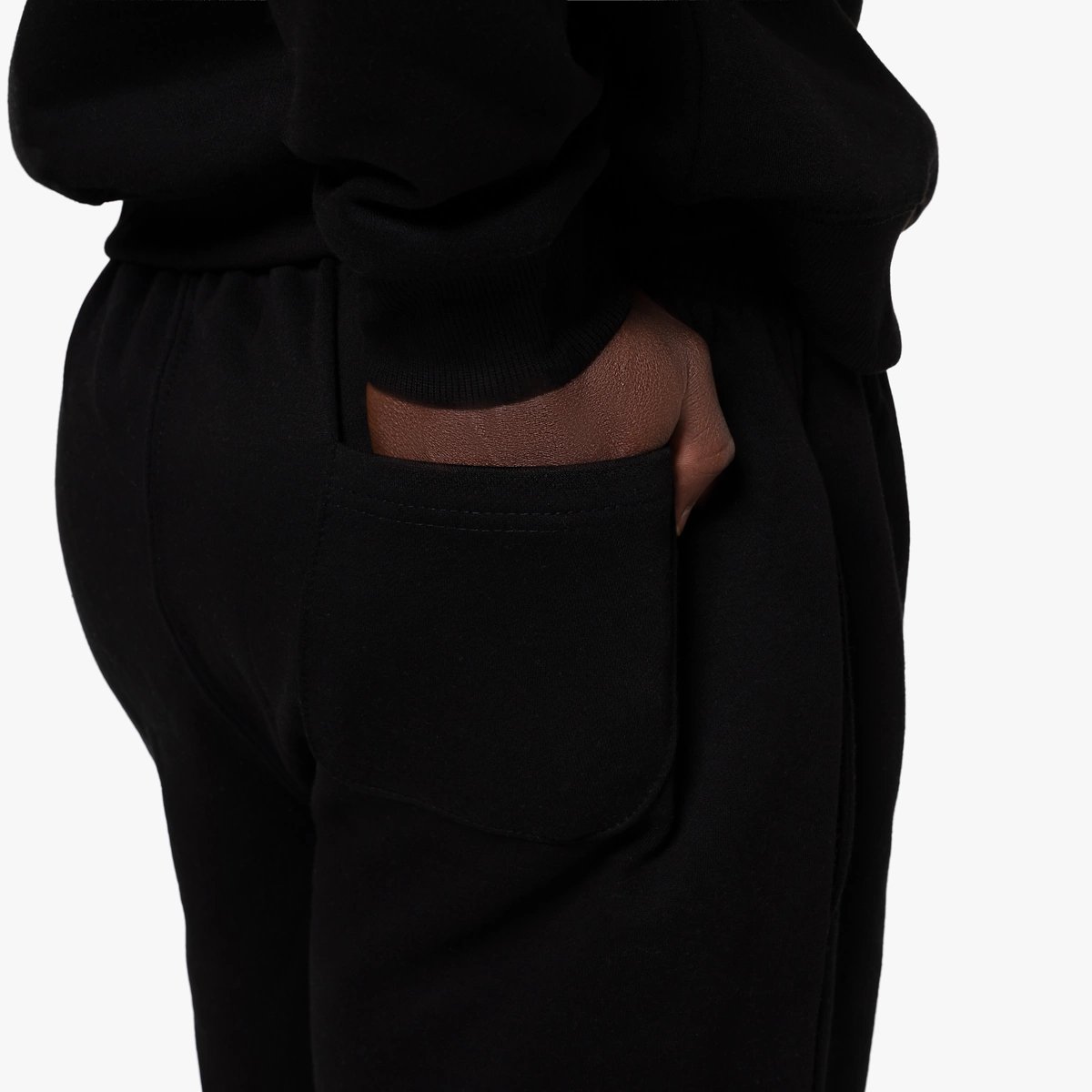 Image of Basic Joggers - Men's - Color - Black - White Logo