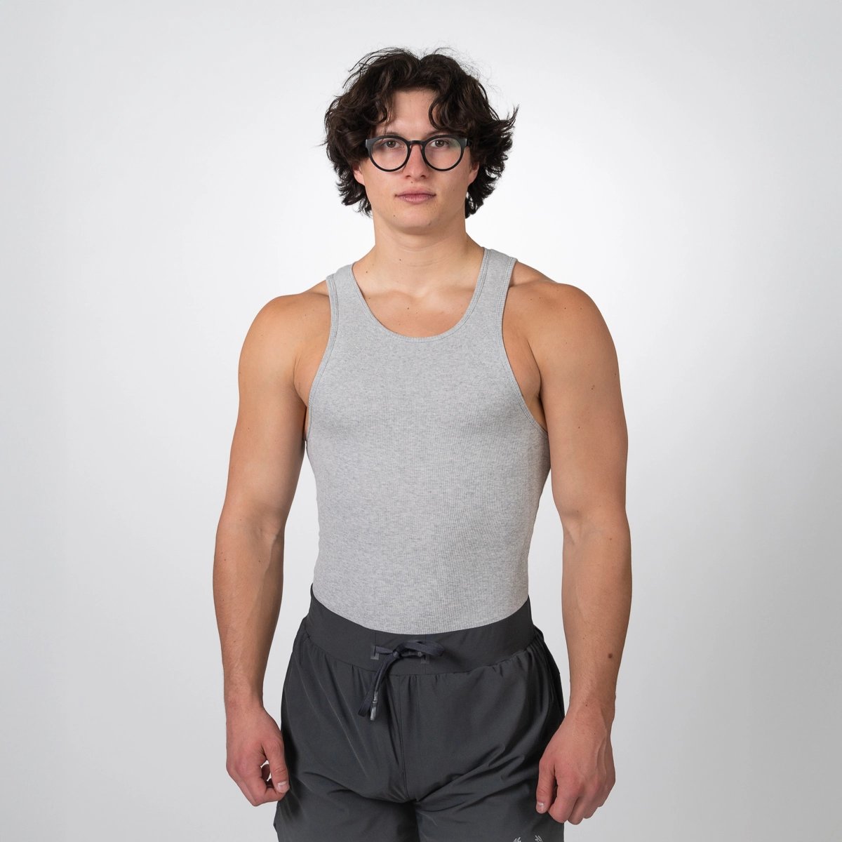 Image of Men's Buck Beater Tank - Color - Gray - White Logo - 5 / 8