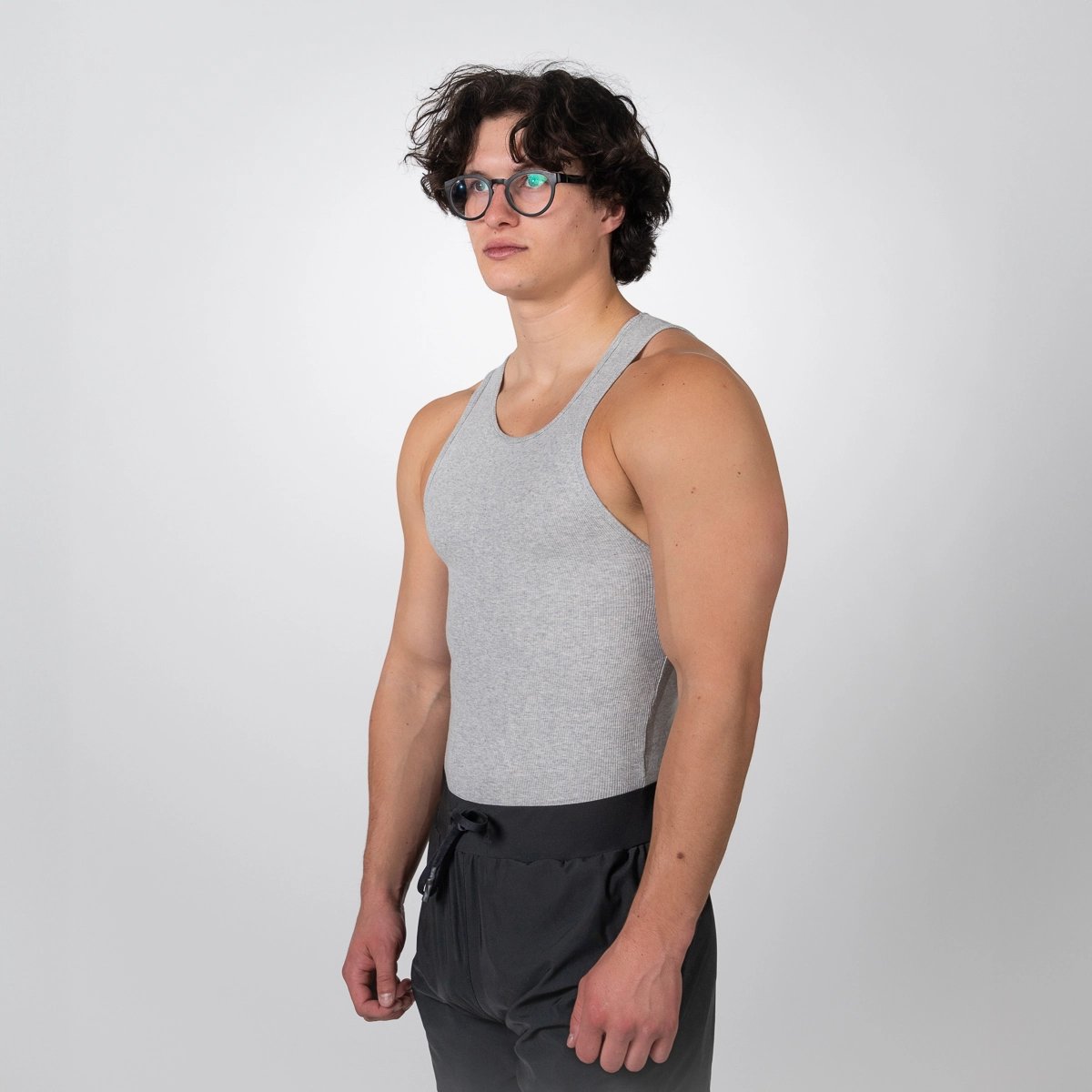 Image of Men's Buck Beater Tank - Color - Gray - White Logo - 6 / 8