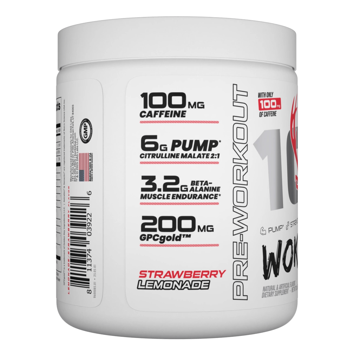 Image of WOKE AF Pre-Workout - 100 Series - Flavor - Strawberry Lemonade