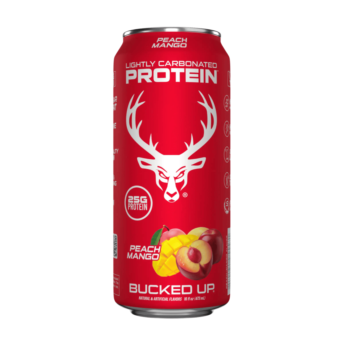 Lightly Carbonated Protein Soda – High Protein, Zero Sugar (1 Case / 12 Cans) - Flavor - Peach Mango