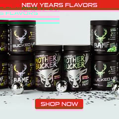 New Years Text Reads "New Years Flavors" Button reads "shop now"