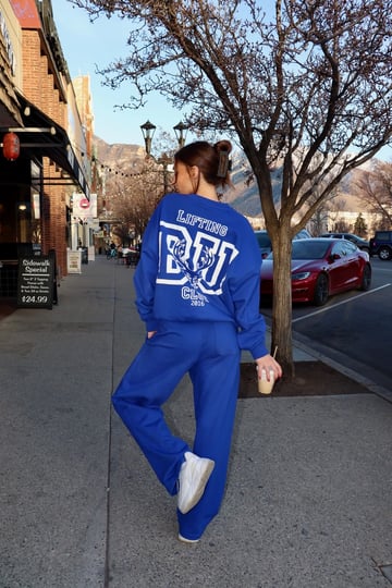 Varsity Wide Leg Sweatpants