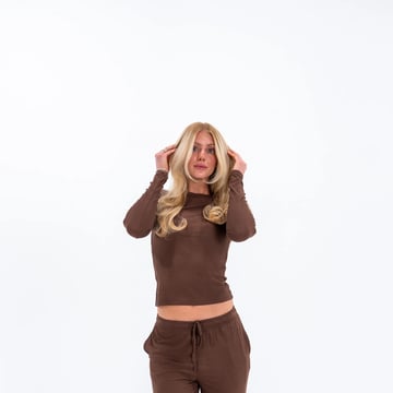 Babe Ribbed Lounge Long Sleeve