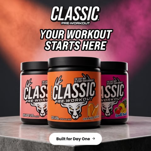 Your Workout Starts Here. Introducing Bucked Up Classic, the Pre-Workout Built for Day One.