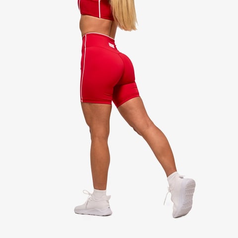 Contrast Bike Shorts – Red & Navy