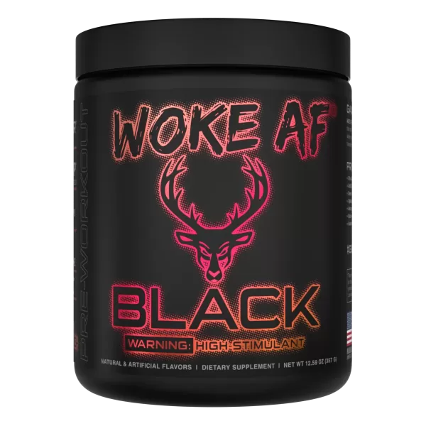 Woke AF BLACK High Stimulant PreWorkout Bucked Up