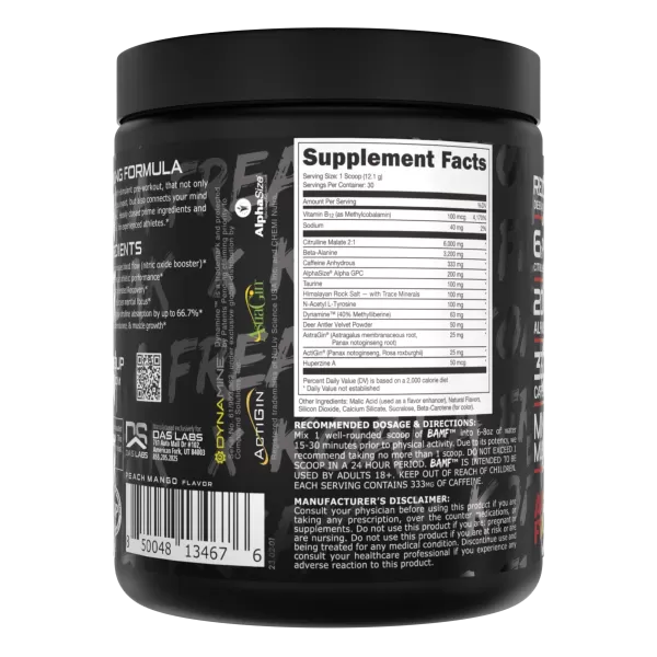 BAMF High Stimulant Nootropic PreWorkout Bucked Up