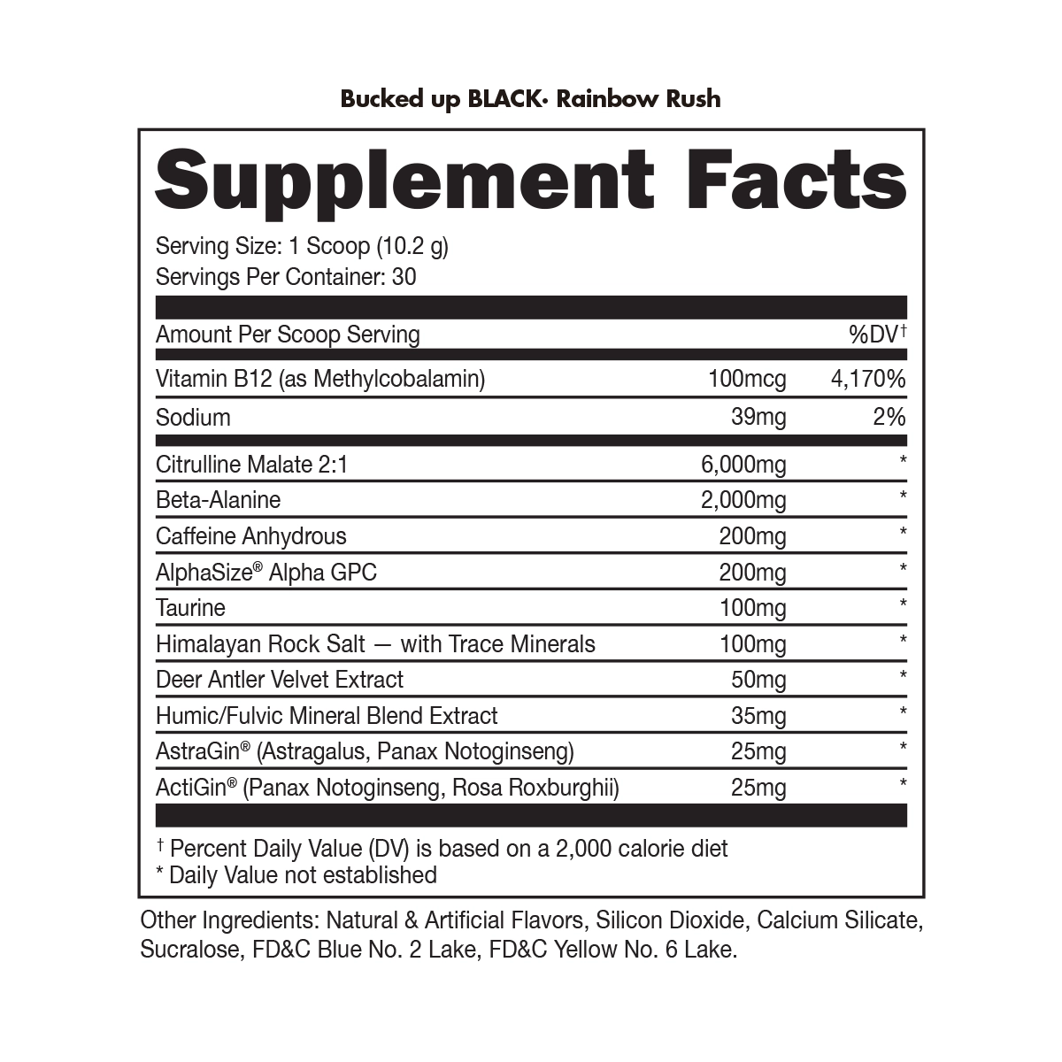 Bucked Up BLACK PreWorkout Bucked Up