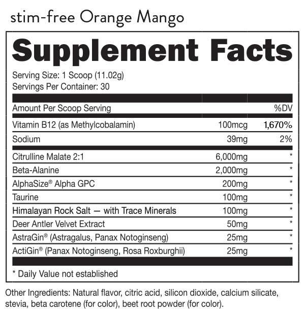 Bucked Up Stim Free PreWorkout Bucked Up