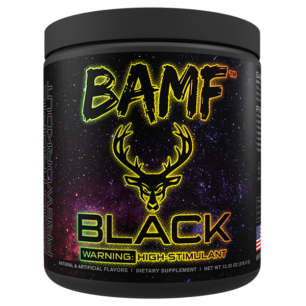 BAMF BLACK High Stimulant Nootropic PreWorkout Bucked Up