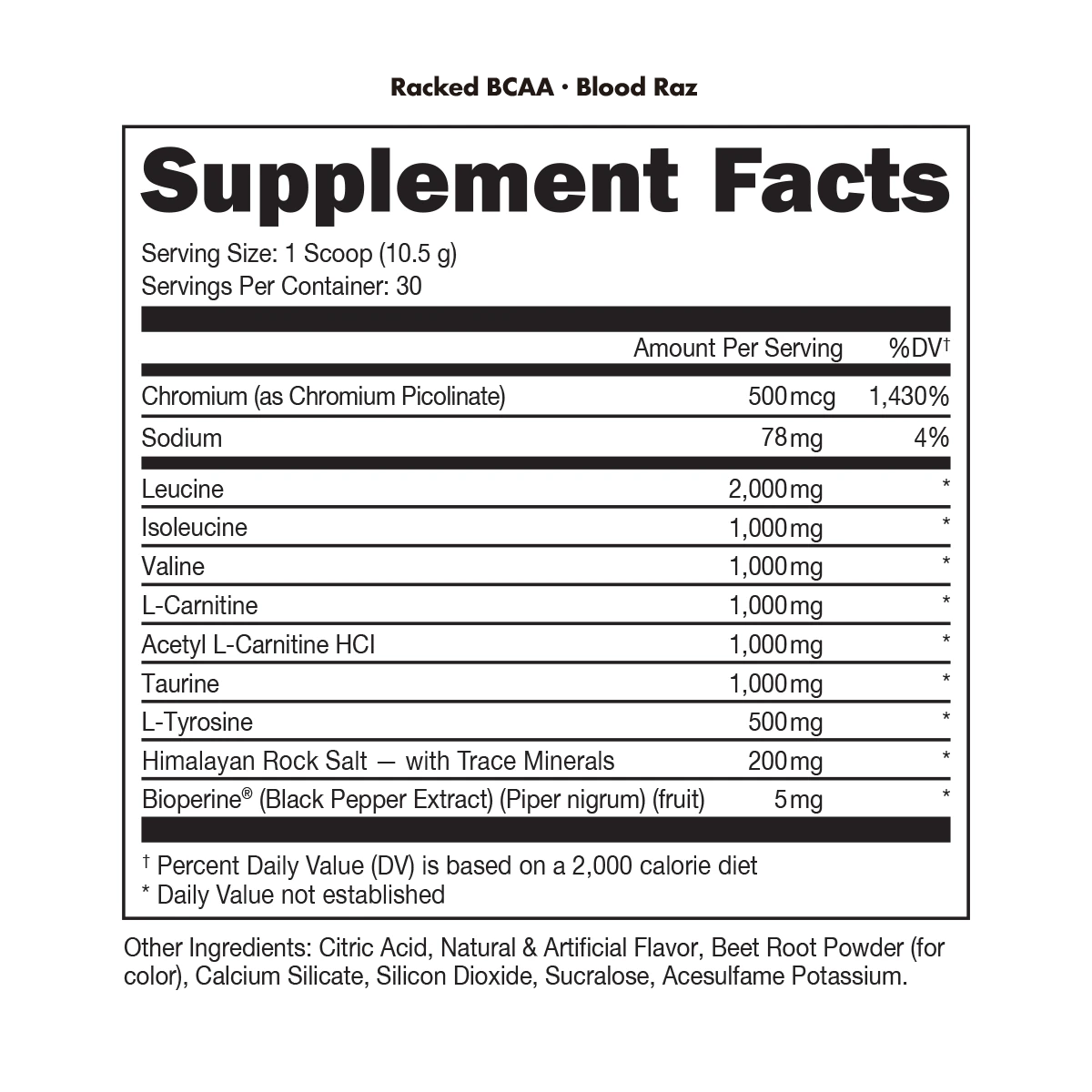 RACKED BCAA Supplement Bucked Up