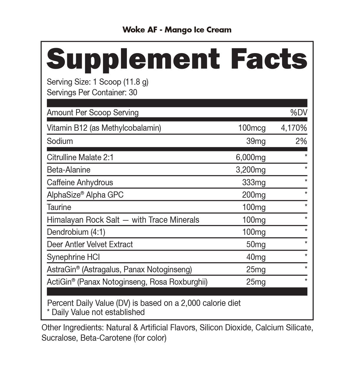 ETK Fit Pre Workout Mango Vanilla Ice Cream Bucked Up