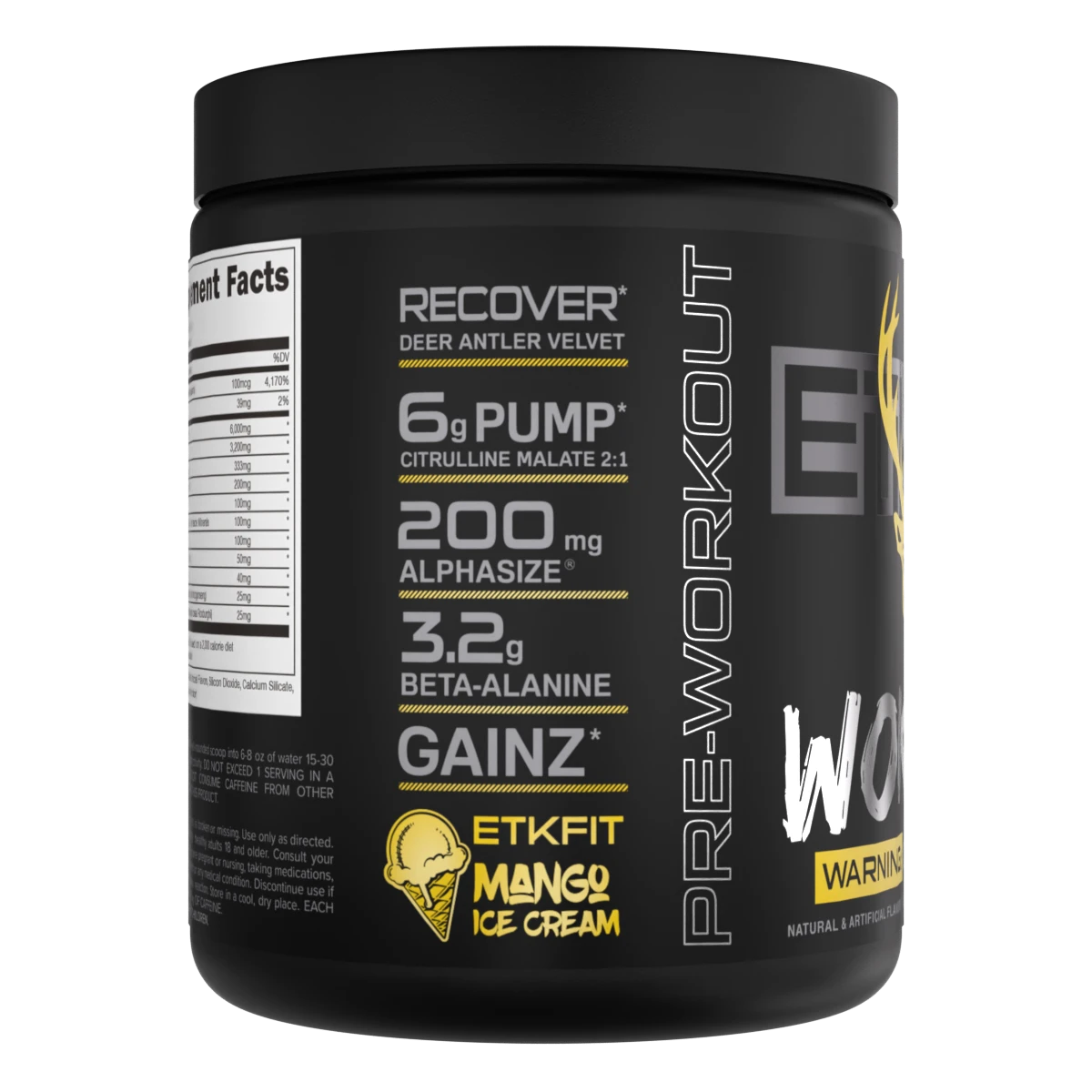 ETK Fit Pre Workout Mango Vanilla Ice Cream Bucked Up