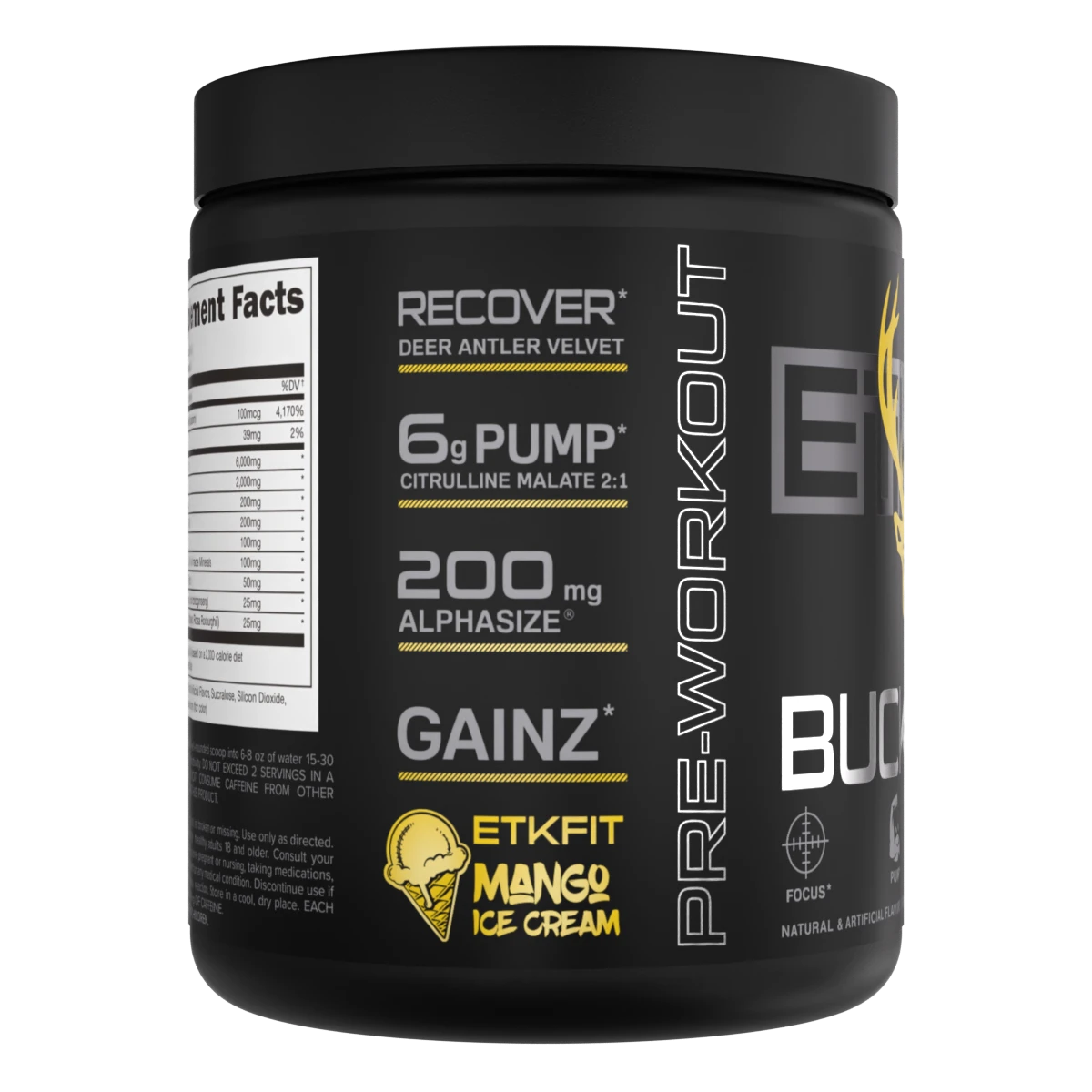 ETK Fit Pre Workout Mango Vanilla Ice Cream Bucked Up