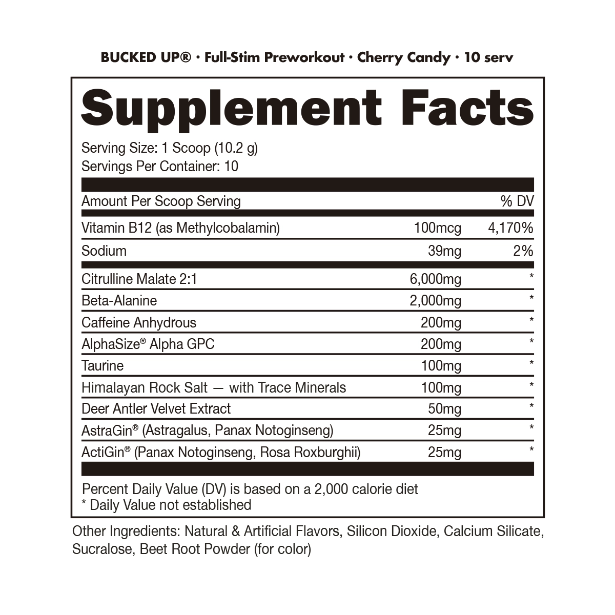 Candy Series PreWorkout Single Travel Tub Bucked Up