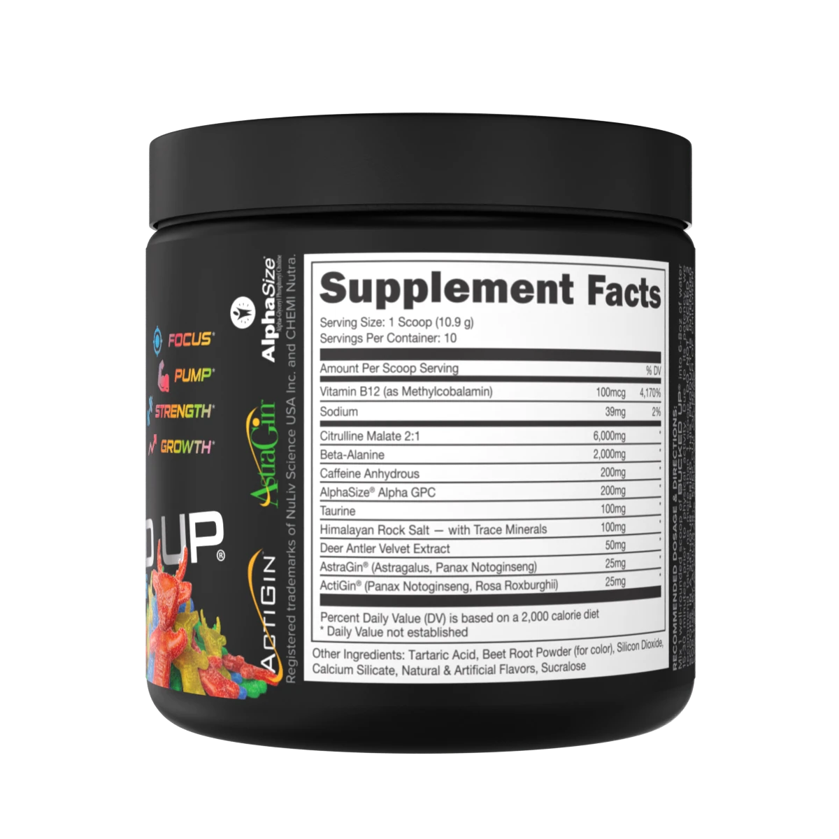 Bucked Up Pre Workout Sour Gummy Candy Series Pre-Workout - Single Travel Tub - Bucked Up
