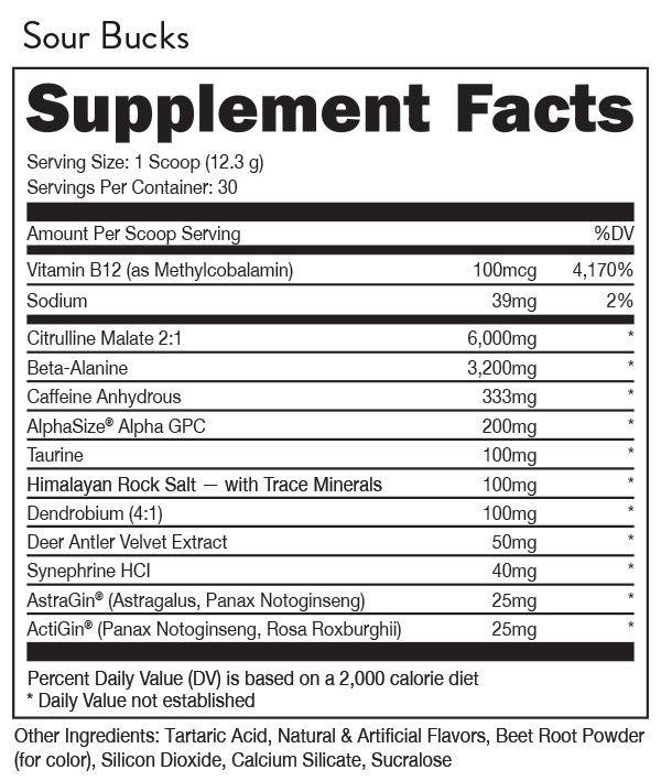 Woke AF High Stimulant PreWorkout Bucked Up