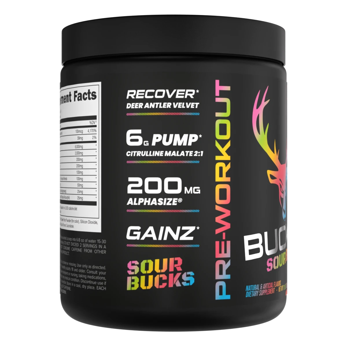 Bucked Up Pre Workout Sour Gummy Best Pre Workout Supplements | Pre Workout for Men & Women - Bucked Up