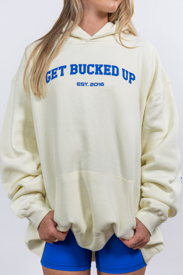 Oversized Slogan Hoodie - Bucked Up