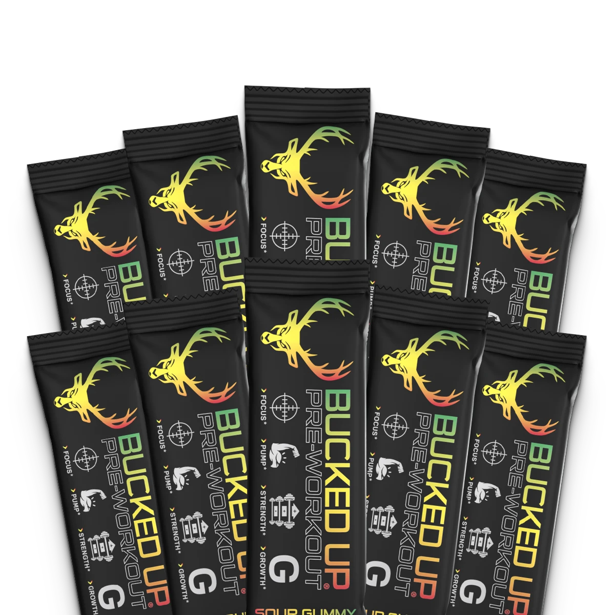 Bucked Up Pre Workout Sour Gummy Bucked Up Pre-Workout Stick Packs - Bucked Up