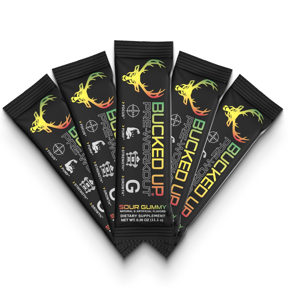 Bucked Up Pre Workout Sour Gummy Bucked Up Pre-Workout Stick Packs - Bucked Up
