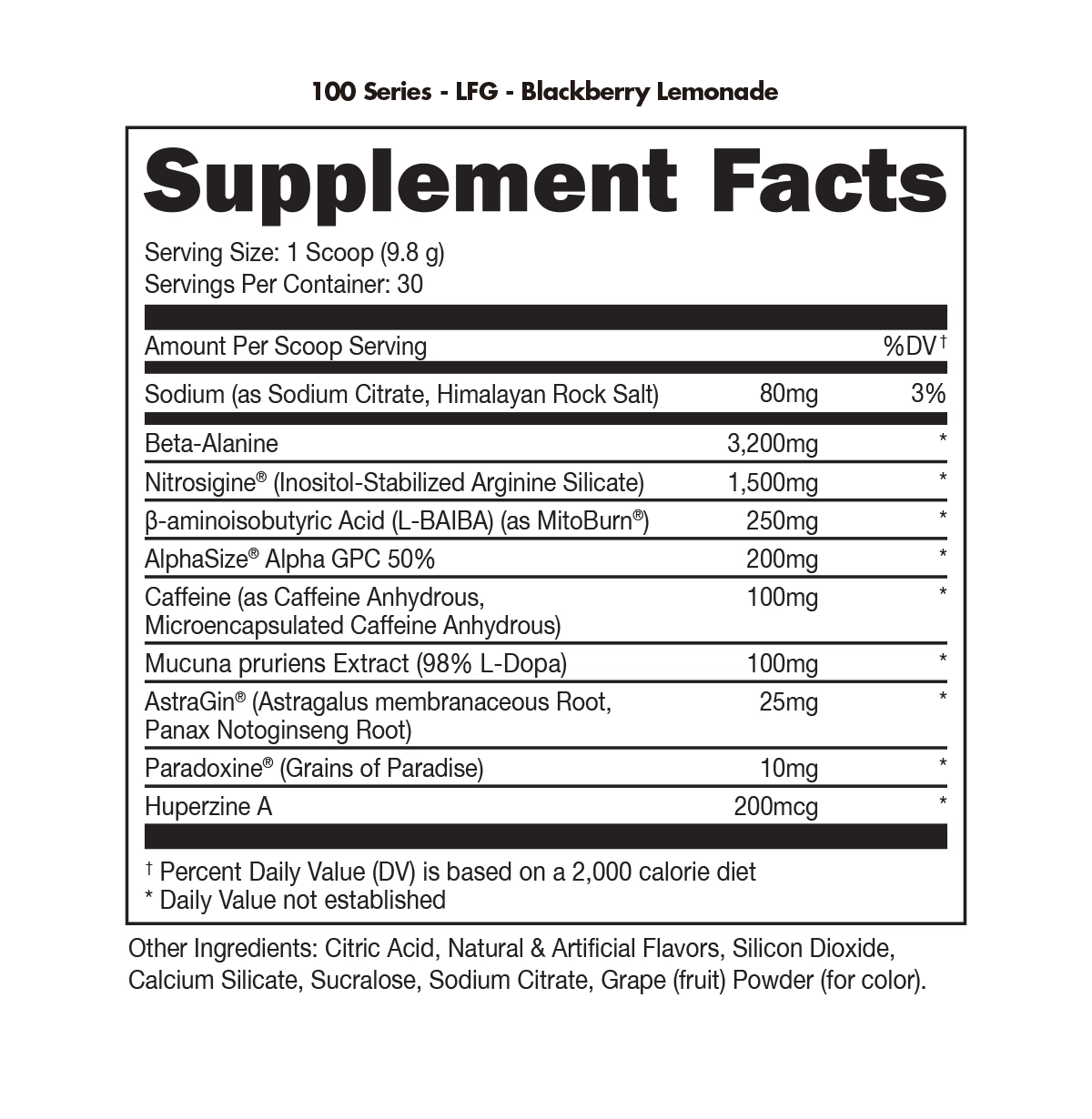 LFG PreWorkout 100 Series Bucked Up