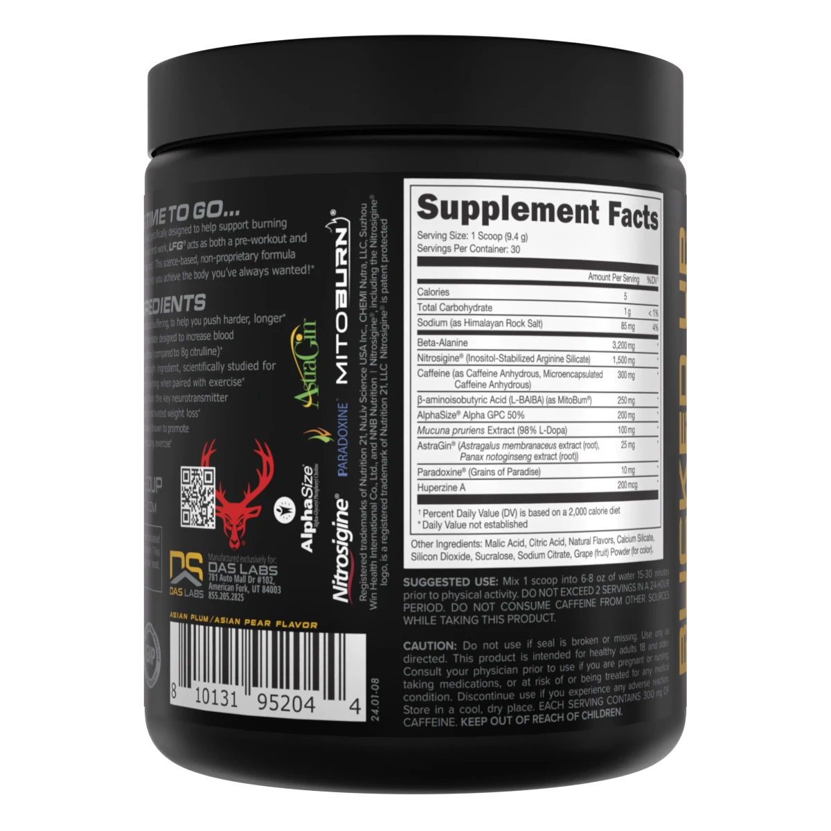 LFG Burn Best Thermogenic Pre Workout for Weight Loss Bucked Up