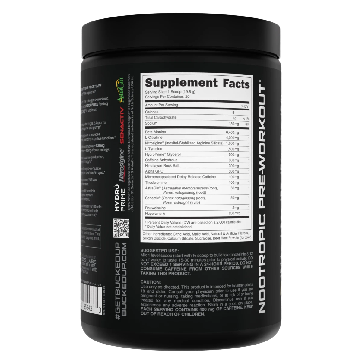 Best PreWorkout Supplements 400mg Caffeine PreWorkout Bucked Up